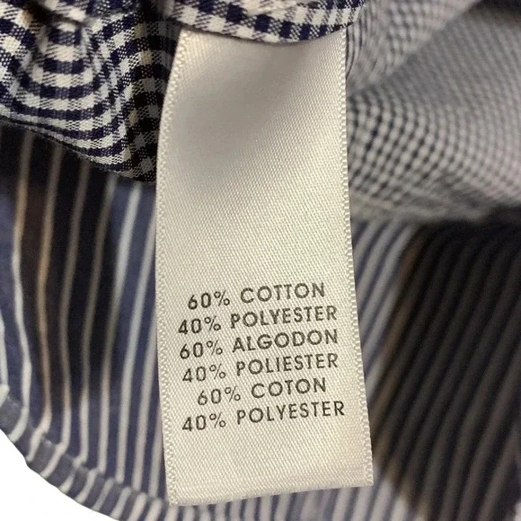 Worth Striped Checkered Block Long Sleeve Button Down Shirt Size X-Large - Picture 4 of 8